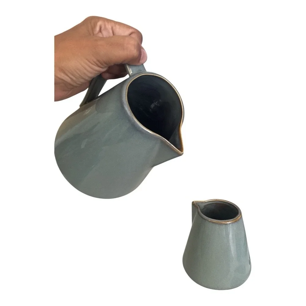 Ferm Living Neu Ceramic Pitcher & Creamer Jug Grey Modern Scandinavian Mint Cond